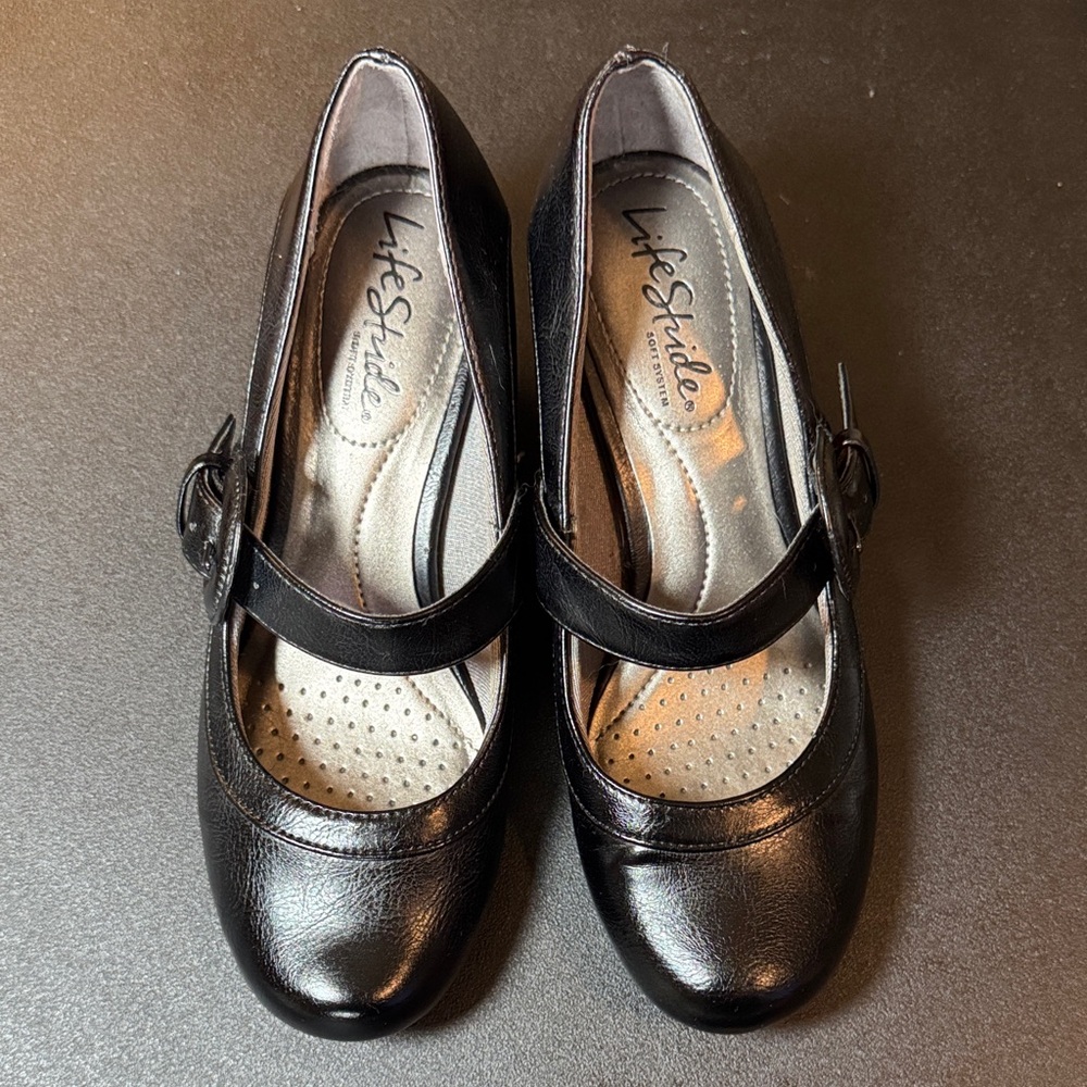Black Mary Jane Flats